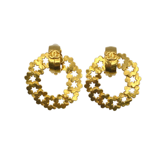CHANEL VINTAGE EARRINGS COCOMARK HOOP ACCESSORY 96P 90275828