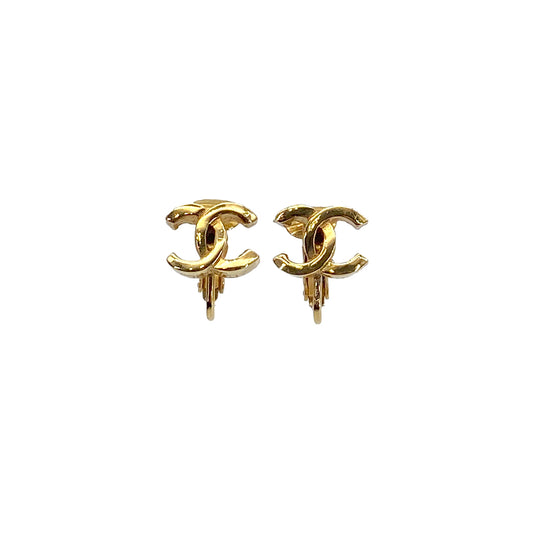CHANEL VINTAGE EARRINGS COCOMARK GOLD ACCESSORY 90275834