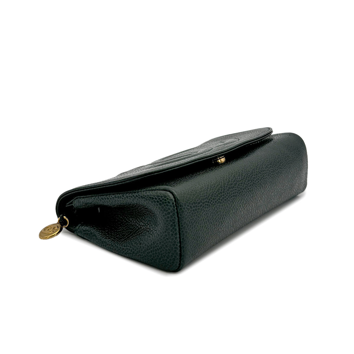 CHANEL VINTAGE COCOMARK POUCH GREEN CAVIAR SKIN 90275838