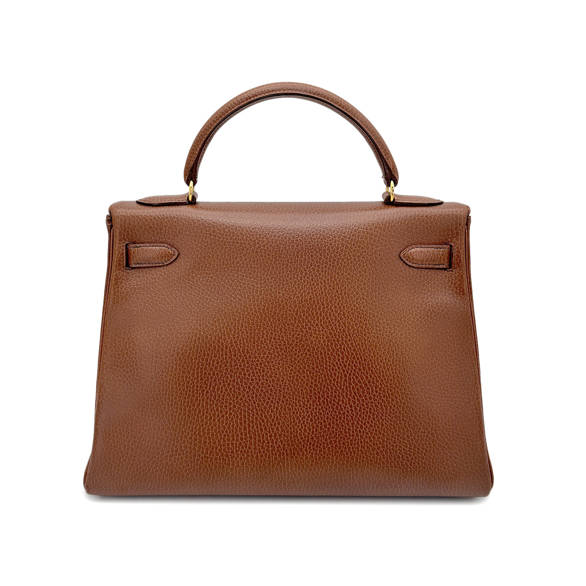 HERMES KELLY 32 RETOURNE MARRON FONCE ARDENNES HAND SHOULDER BAG 〇Z GHW 90275874