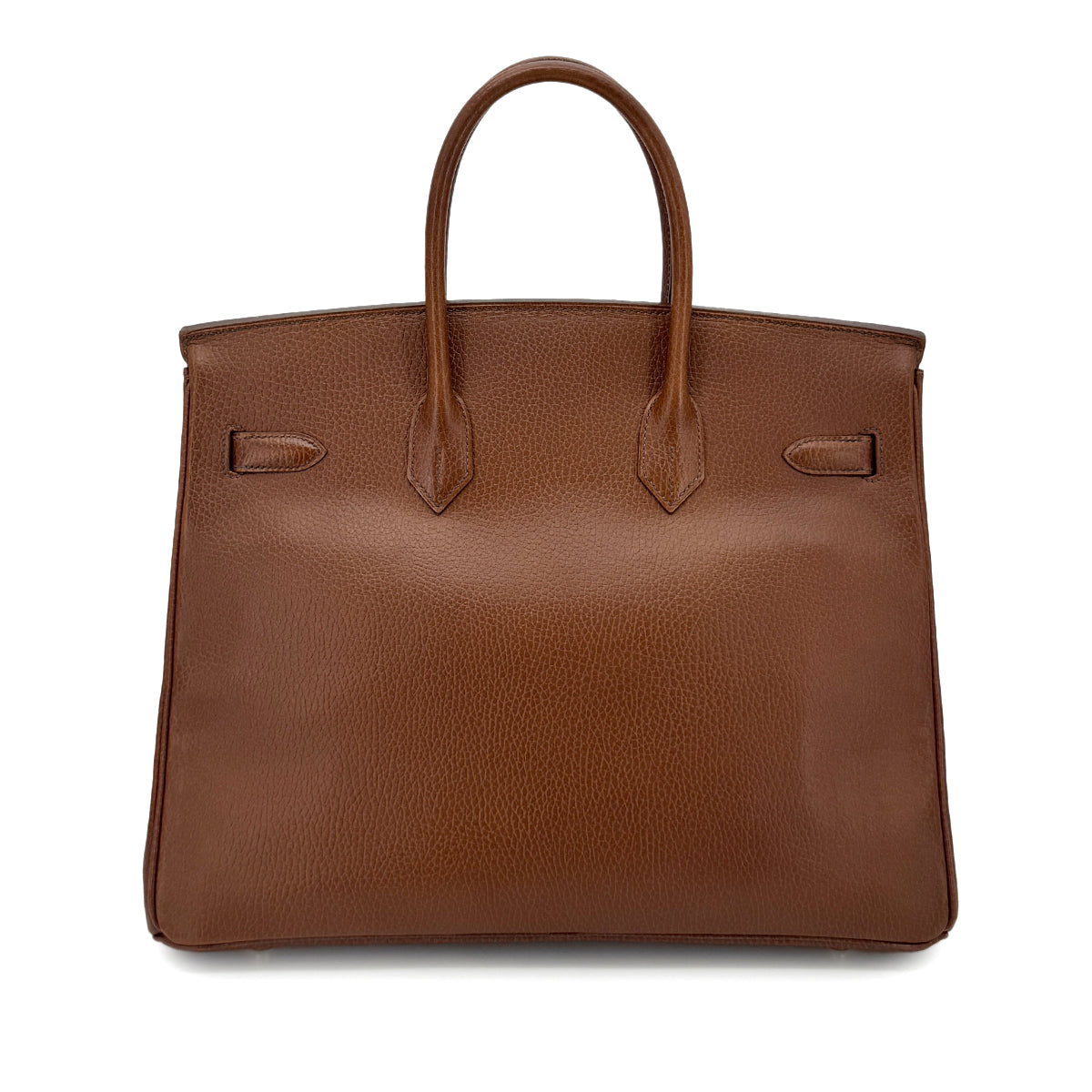 HERMES BIRKIN 35 BROWN ARDENNES HAND BAG □A GHW 90275883