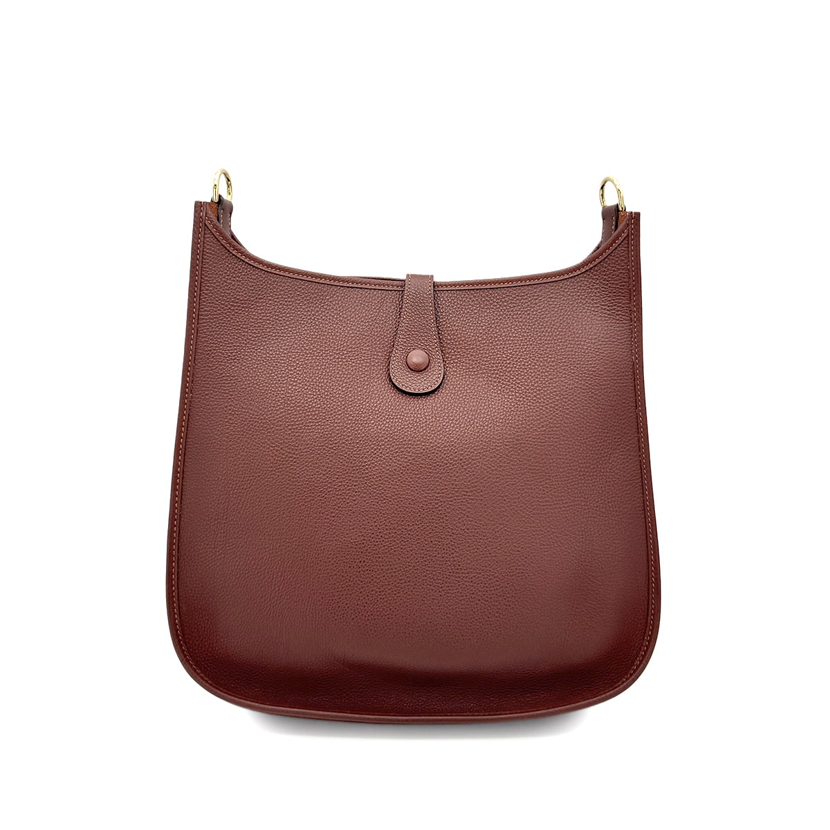 HERMES EVELYNE 1 GM BROWN TOGO SHOULDER BAG □B 90275885