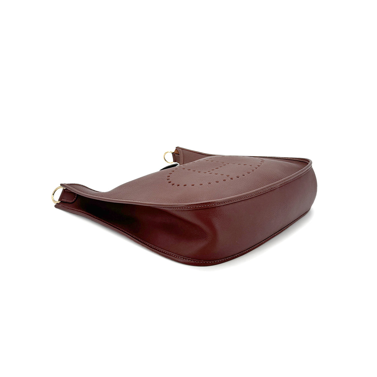 HERMES EVELYNE 1 GM BROWN TOGO SHOULDER BAG □B 90275885