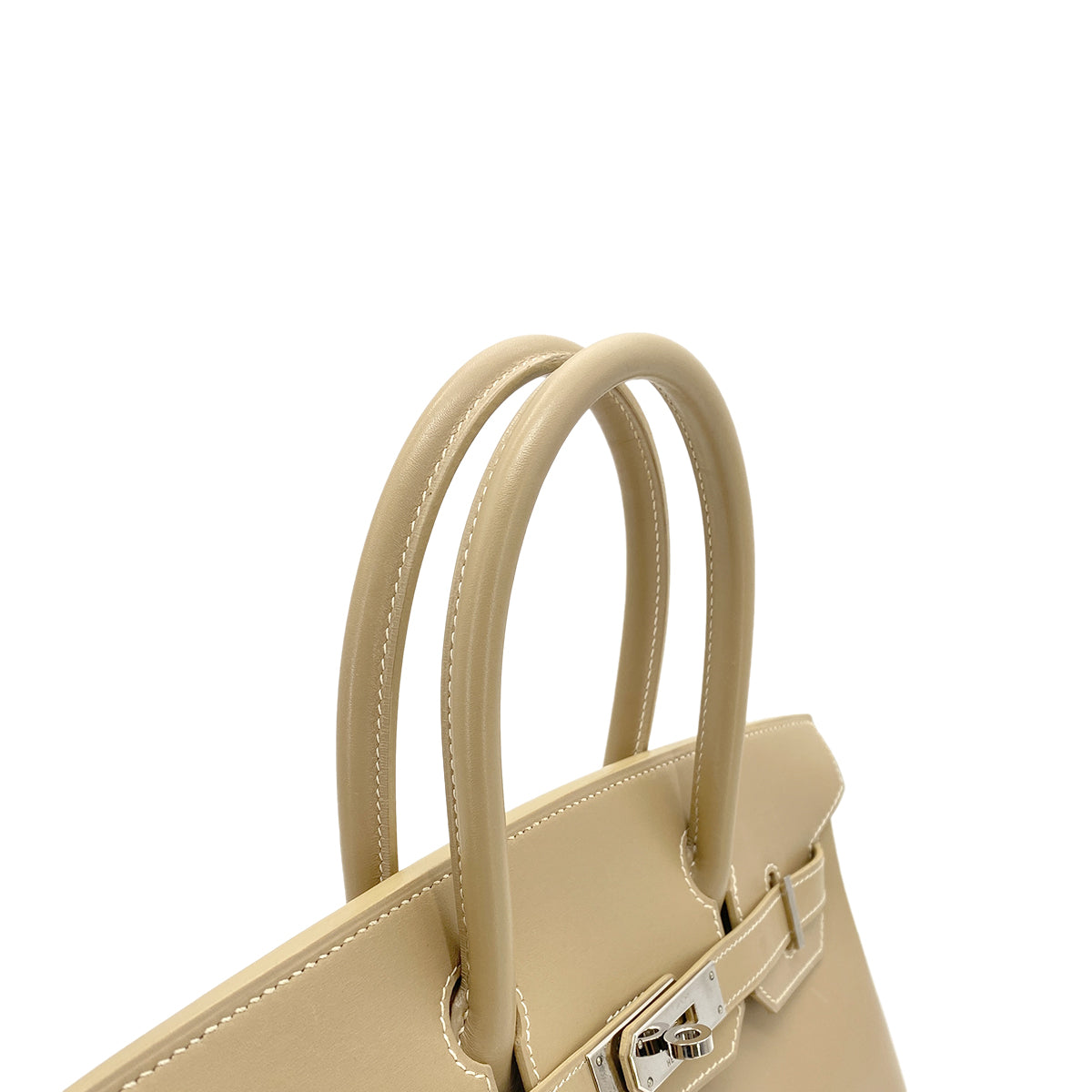 HERMES BIRKIN 30 GRIS TOURTERELLE BOX CALF HAND BAG □G SHW 90275887