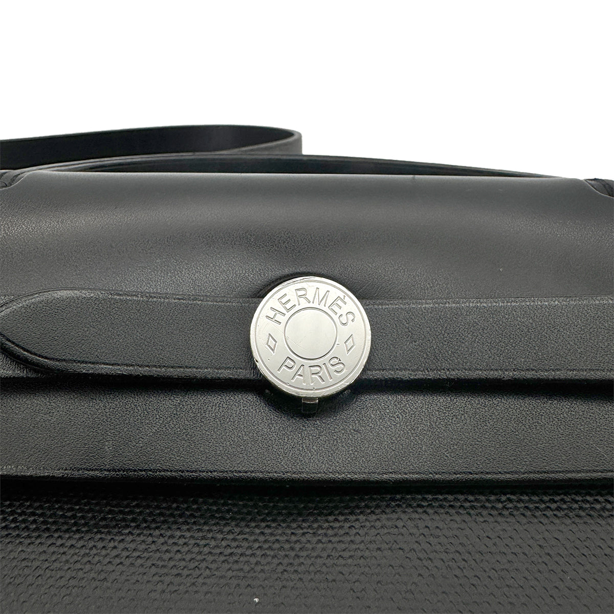 HERMES HER BAG ZIP 31 BLACK VACHE HUNTER TOILE H BERLINE TOTE SHOULDER BAG Z SHW 90275889