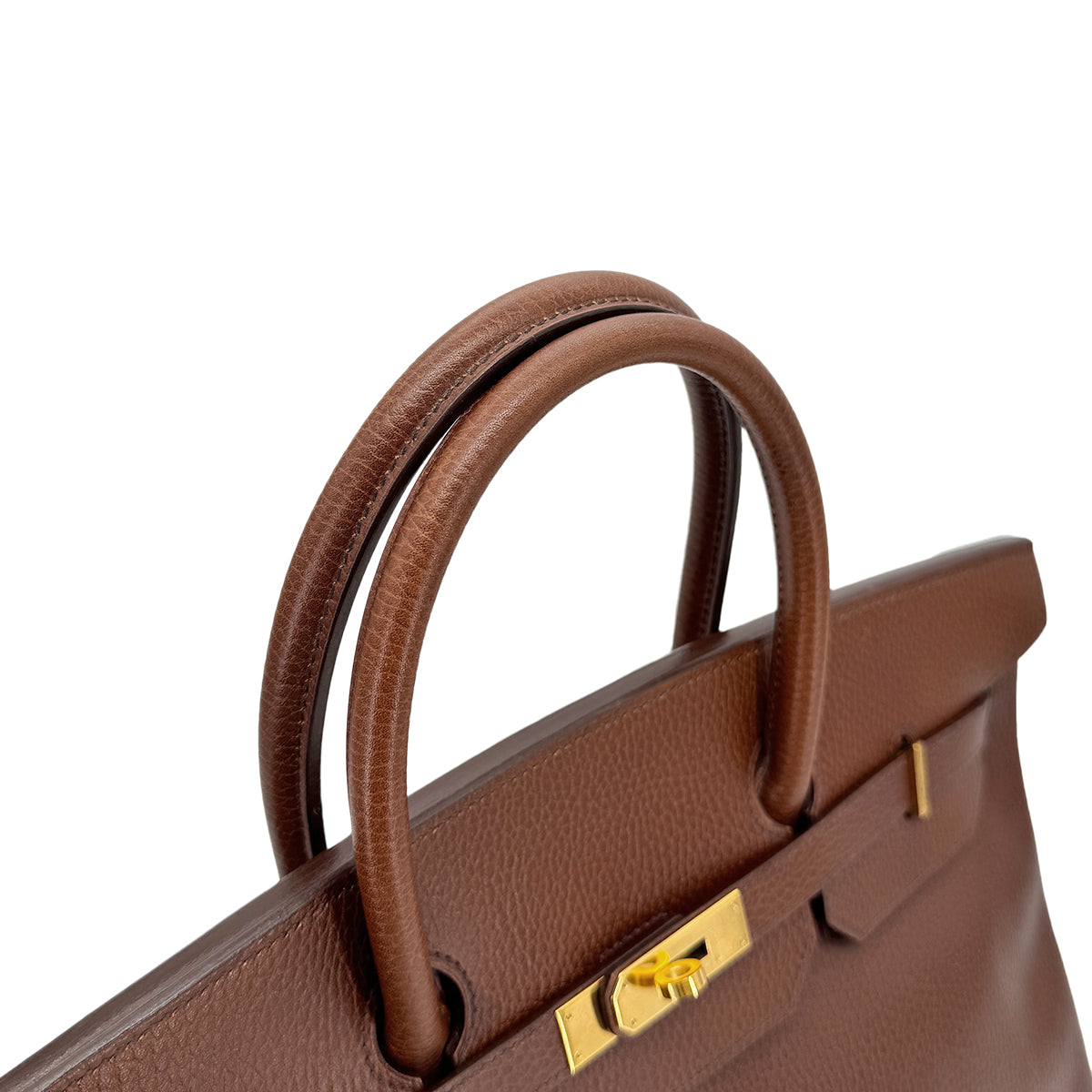 HERMES BIRKIN 40 BROWN ARDENNES HAND BAG □A GHW 90275892