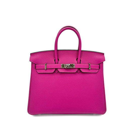 HERMES BIRKIN 25 ROSE PURPLE TOGO HAND BAG C SHW 90275896