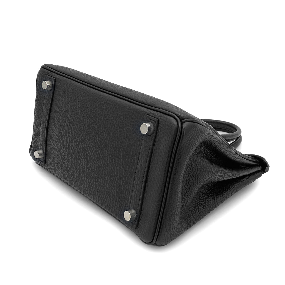 HERMES BIRKIN 25 BLACK TOGO HAND BAG □H SHW 90275897