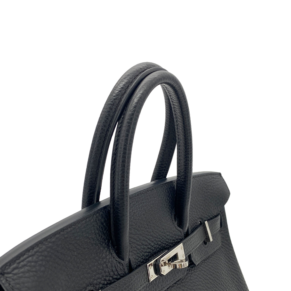 HERMES BIRKIN 25 BLACK TOGO HAND BAG □H SHW 90275897