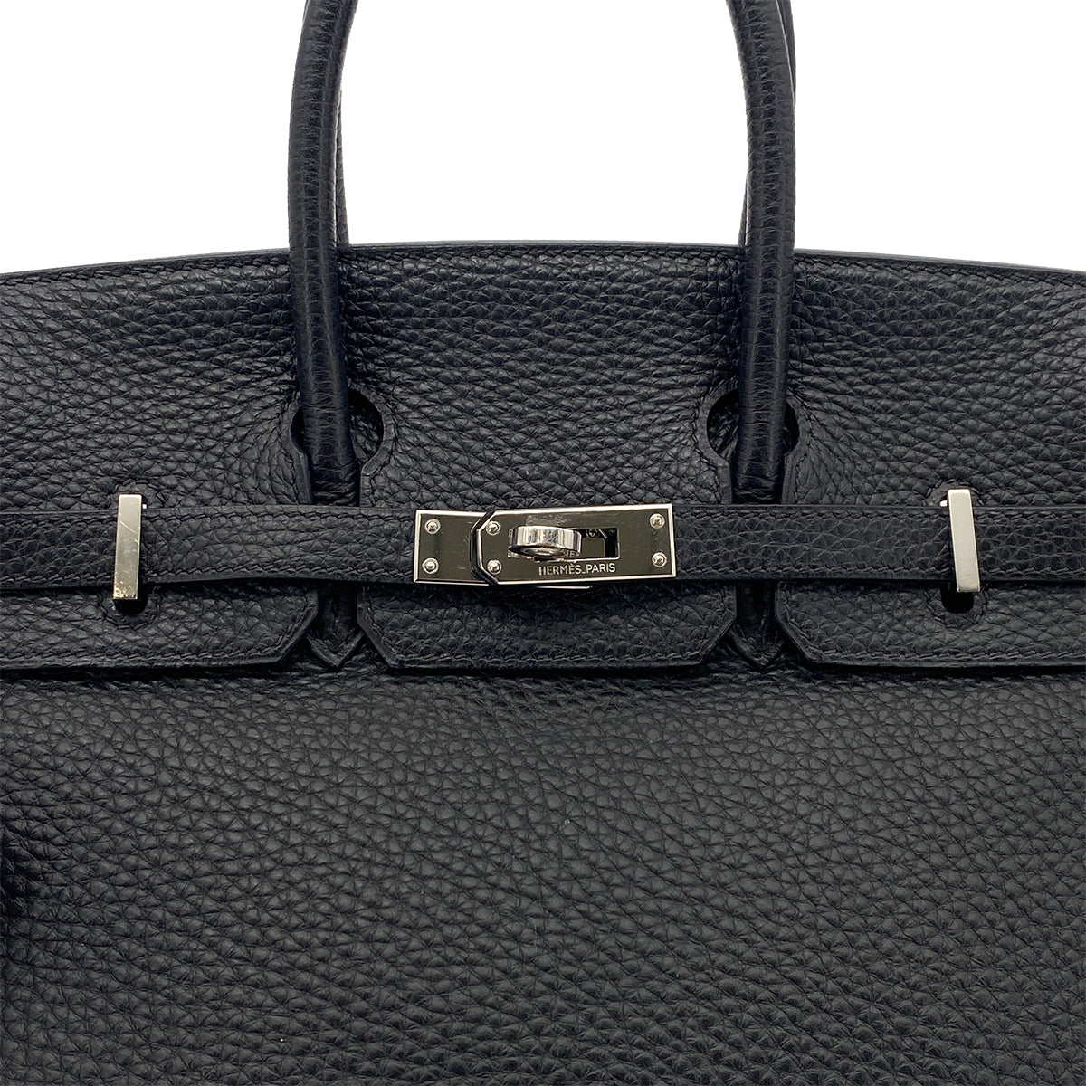 HERMES BIRKIN 25 BLACK TOGO HAND BAG □H SHW 90275897