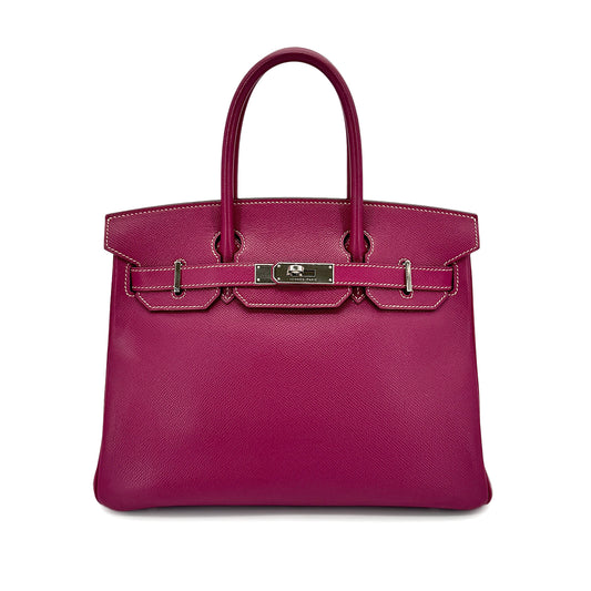 HERMES CANDY BIRKIN 30 TOSCA ROSE TYRIEN EPSOM HAND BAG □O SHW 90275898