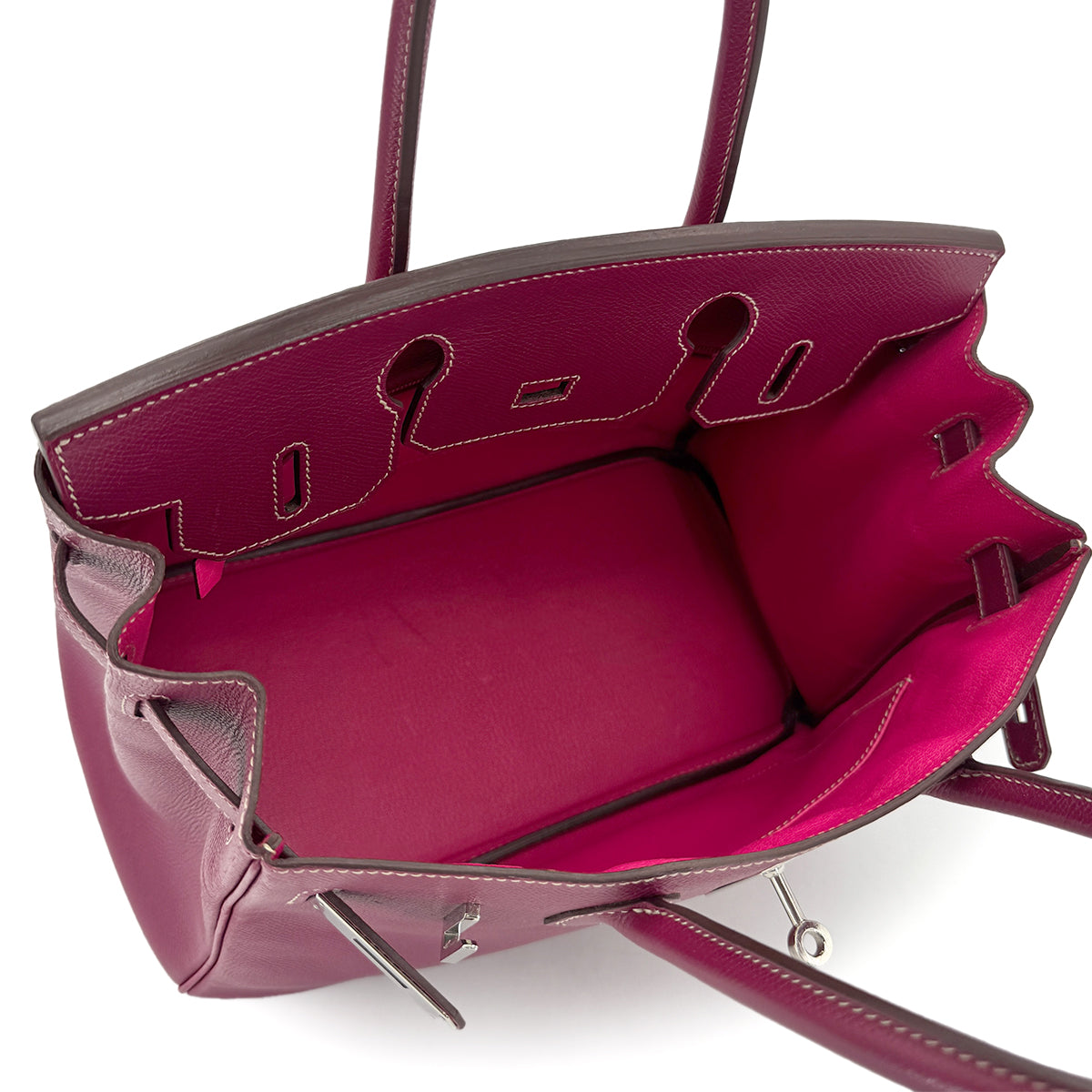 HERMES CANDY BIRKIN 30 TOSCA ROSE TYRIEN EPSOM HAND BAG □O SHW 90275898