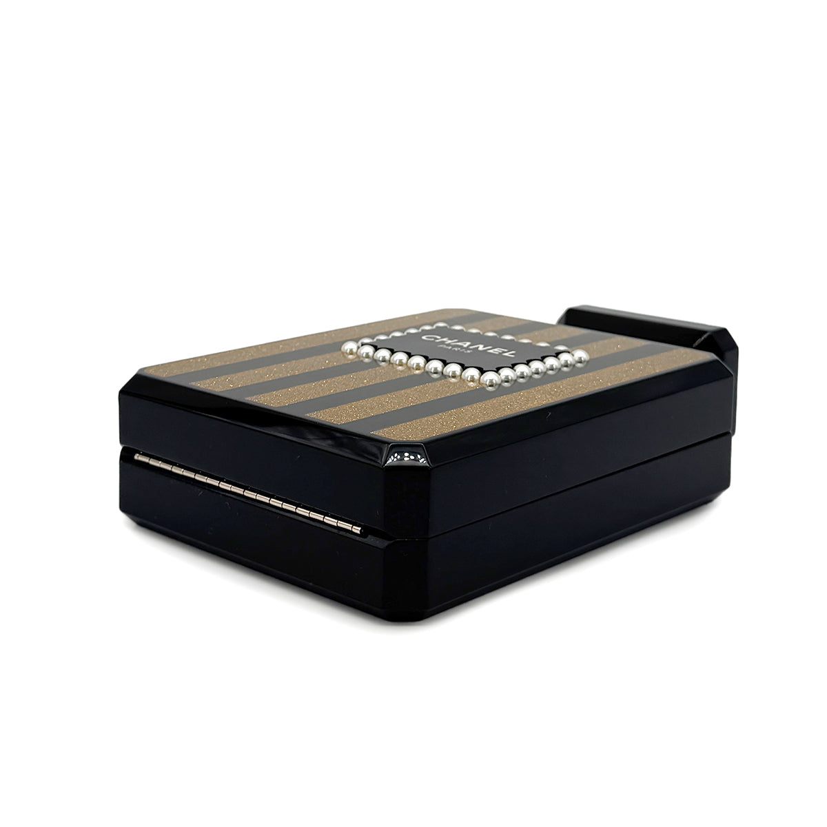 CHANEL PERFUME BOTTLE CHAIN SHOULDER BAG BLACK 90275907