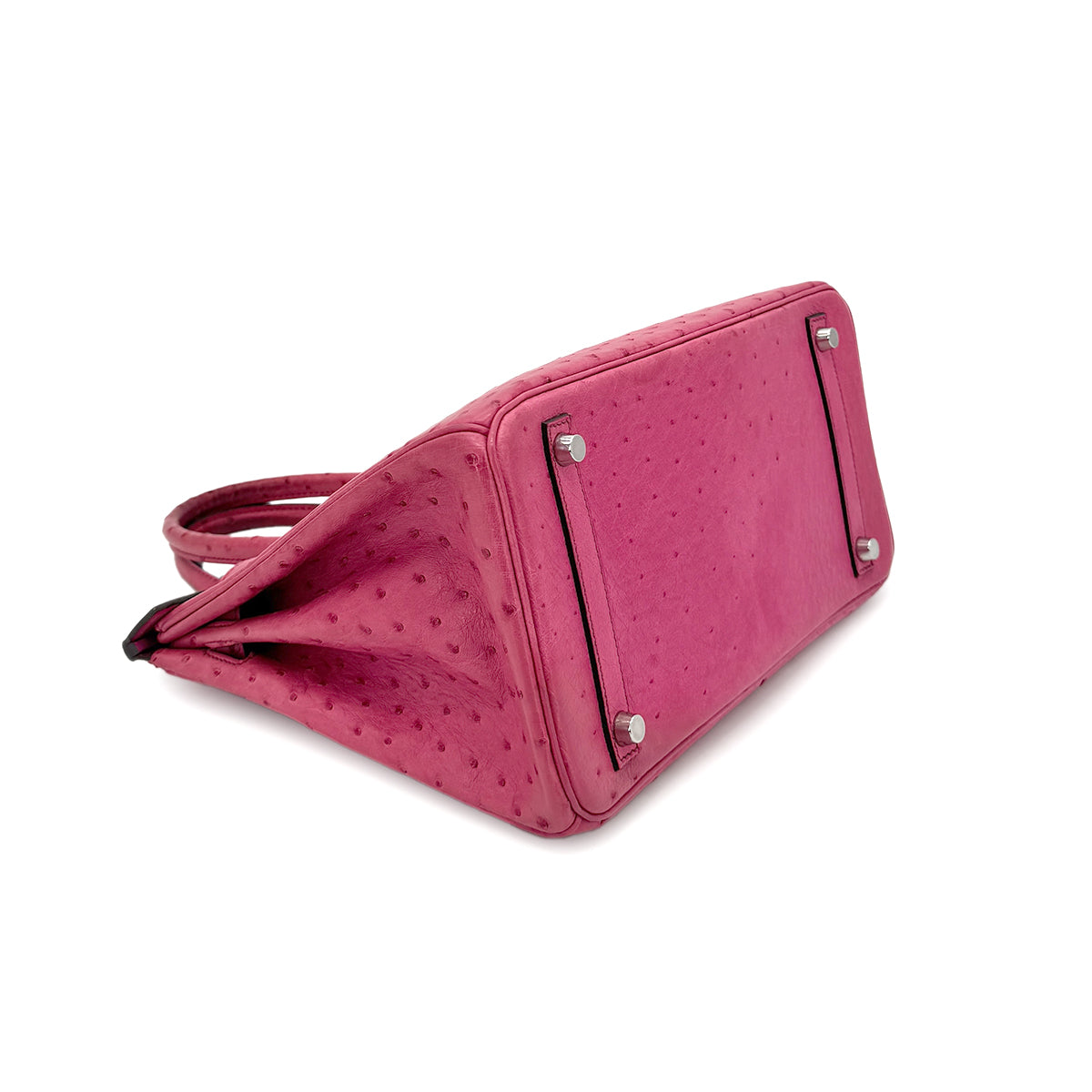 HERMES BIRKIN 30 FUSCHIA PINK OSTRICH HAND BAG □J SHW 90275910
