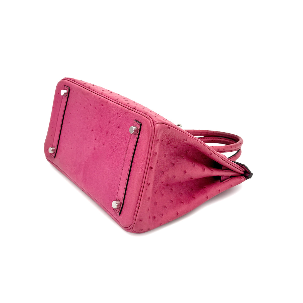 HERMES BIRKIN 30 FUSCHIA PINK OSTRICH HAND BAG □J SHW 90275910
