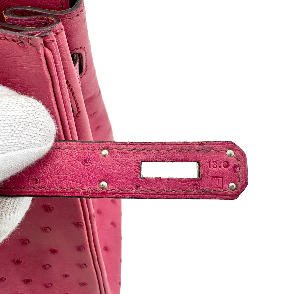 HERMES BIRKIN 30 FUSCHIA PINK OSTRICH HAND BAG □J SHW 90275910
