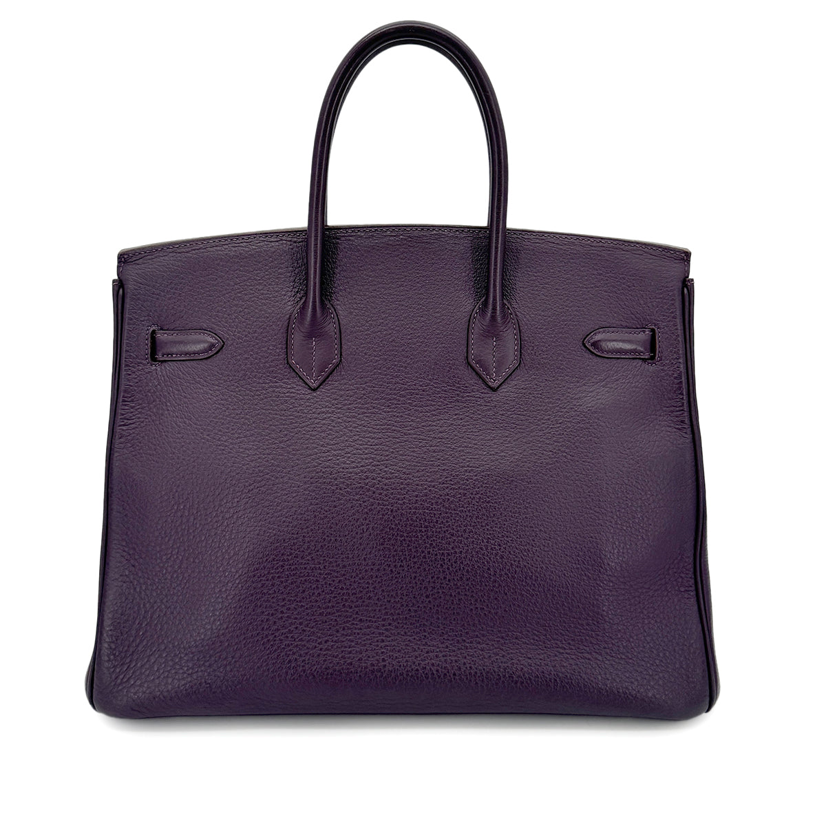 HERMES BIRKIN 35 RAISIN TAURILLON CLEMENCE HAND BAG □F SHW 90275911