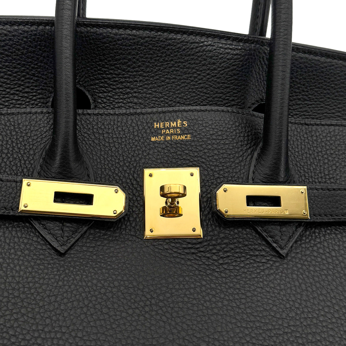 HERMES BIRKIN 35 BLACK TOGO HAND BAG □C GHW 90275915