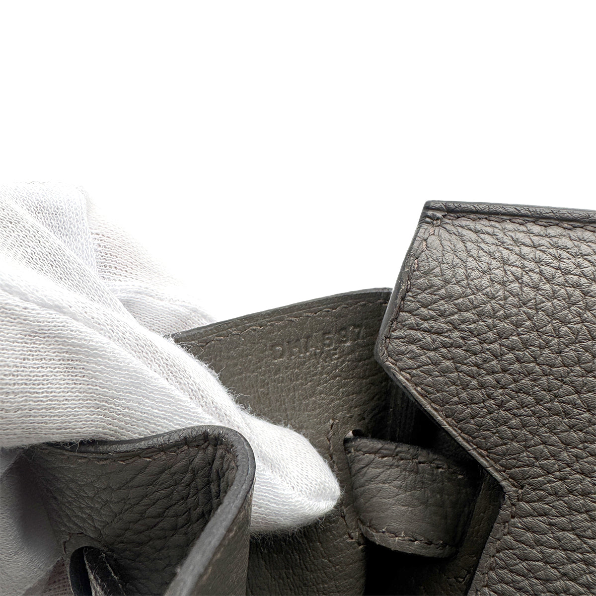 HERMES BIRKIN 30 ETAIN TOGO HAND BAG D GHW 90275916