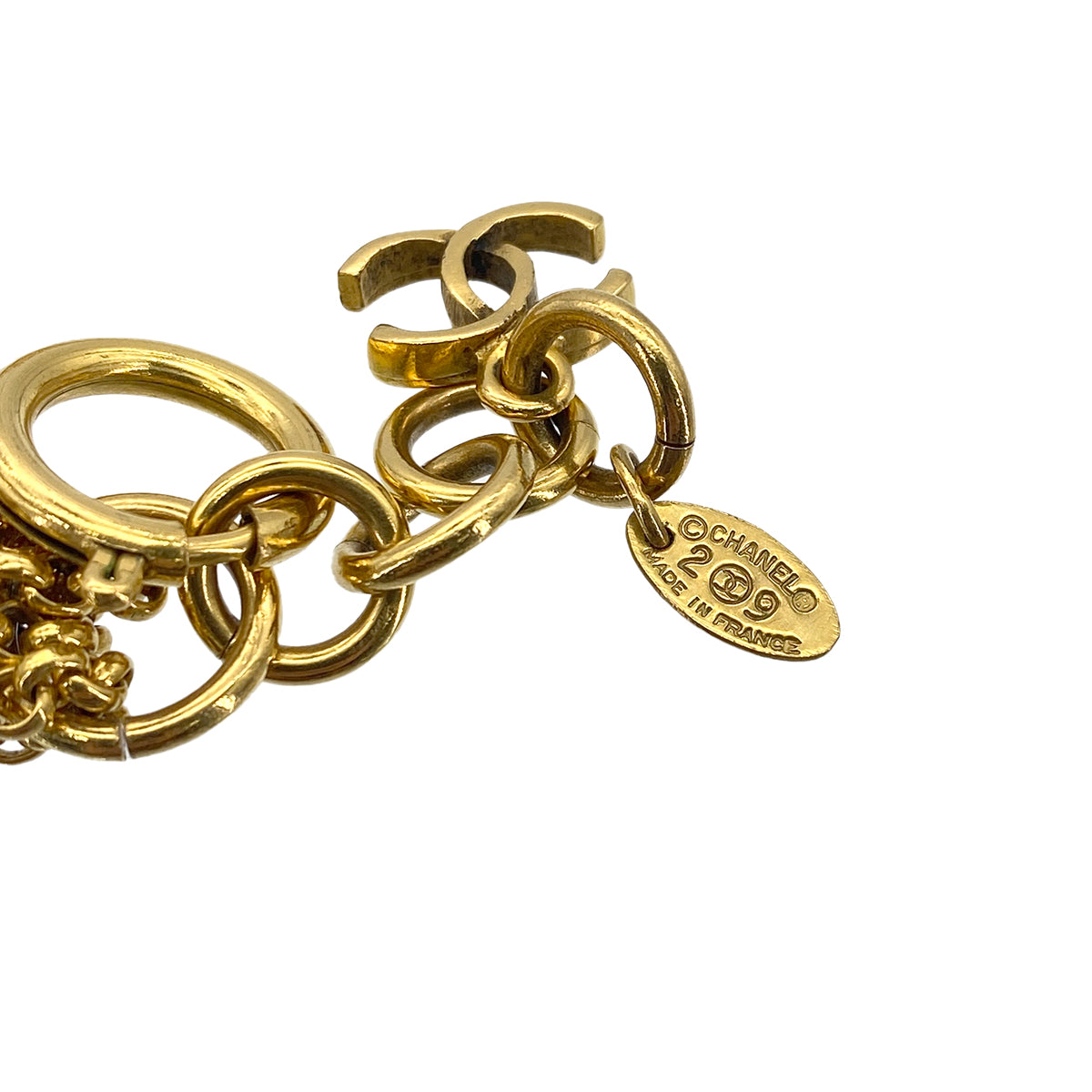 CHANEL VINTAGE NECKLACE COCOMARK CIRCLE GOLD ACCESSORY 29 90275921