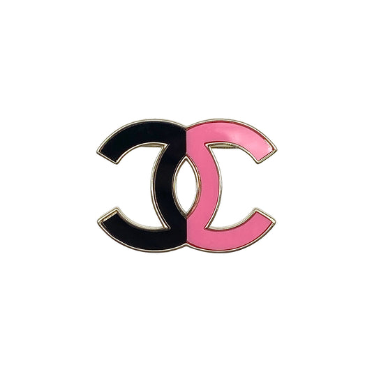 CHANEL COCOMARK BROOCH PINK BLACK ACCESSORY B22K 90275928