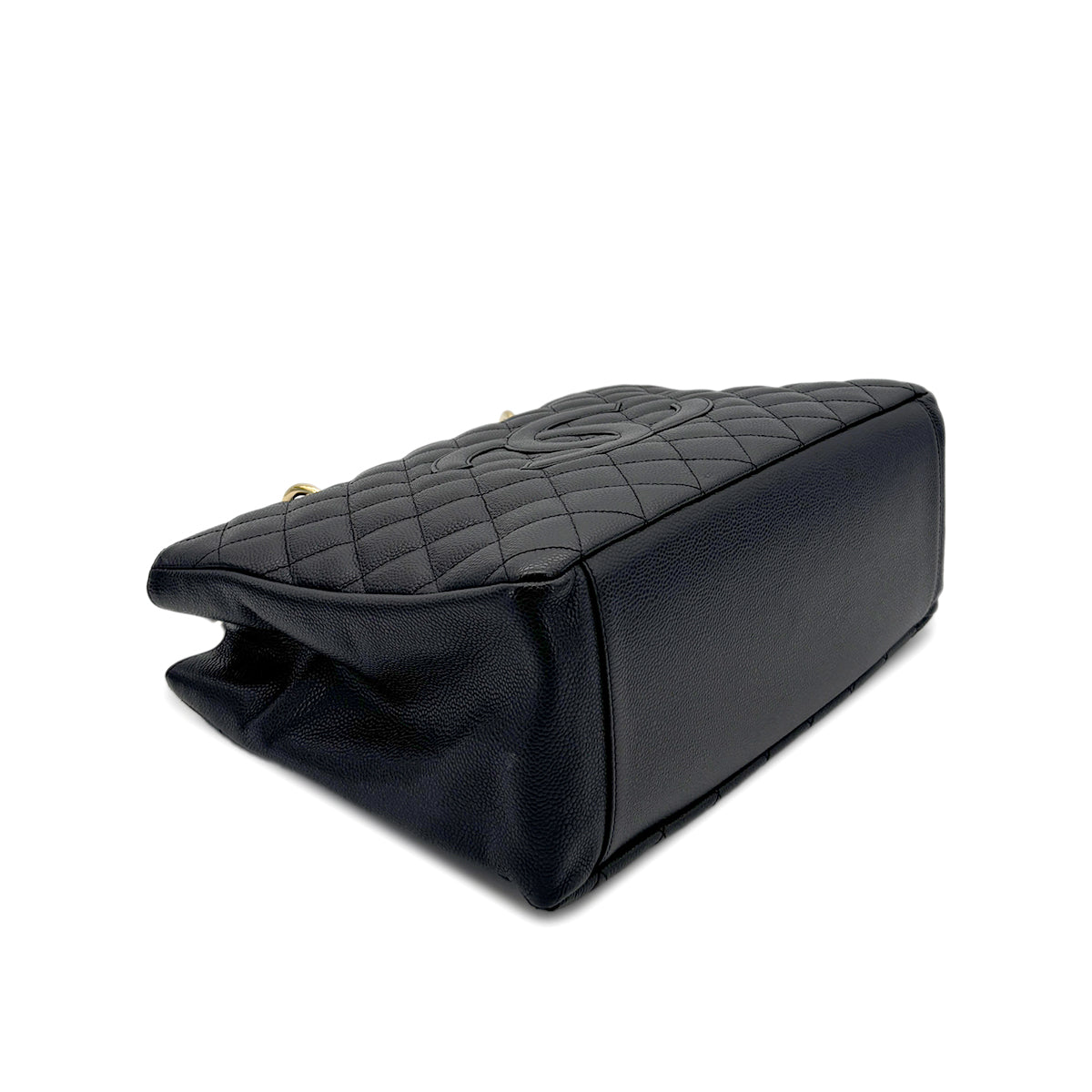 CHANEL VINTAGE GST COCOMARK CHAIN TOTE BAG BLACK CAVIAR SKIN 90275974