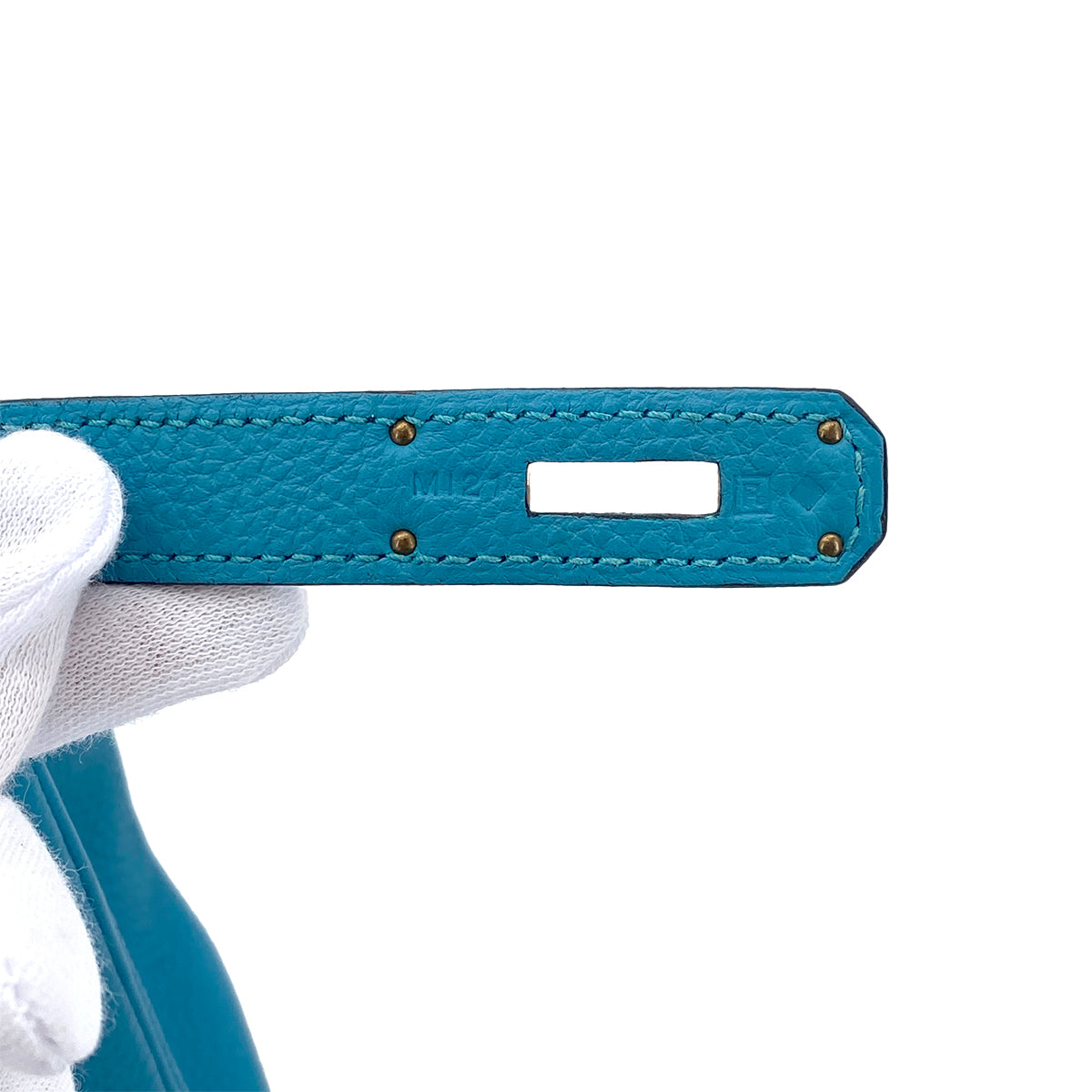 HERMES KELLY 28 RETOURNE TURQUOISE TOGO HAND SHOULDER BAG □R GHW 90275976