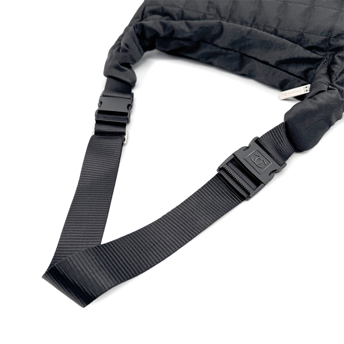 CHANEL VINTAGE SPORTSLINE SHOULDER BAG BLACK 90276257