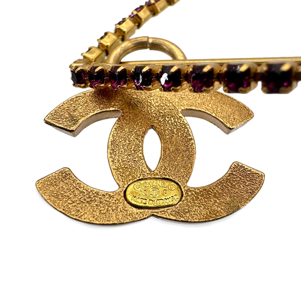 CHANEL COCOMARK BROOCH RHINESTONE PINK ACCESSORY 02P 90276326