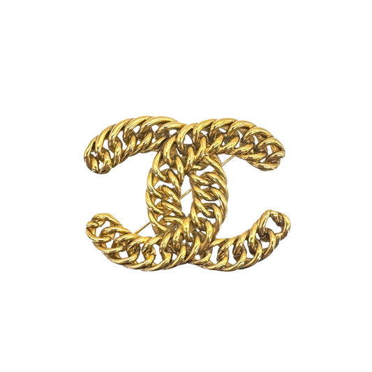 CHANEL VINTAGE COCOMARK BROOCH GOLD ACCESSORY 90276331