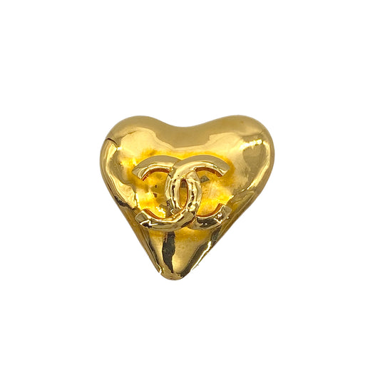 CHANEL VINTAGE COCOMARK HEART BROOCH ACCESSORY 93P 90276338