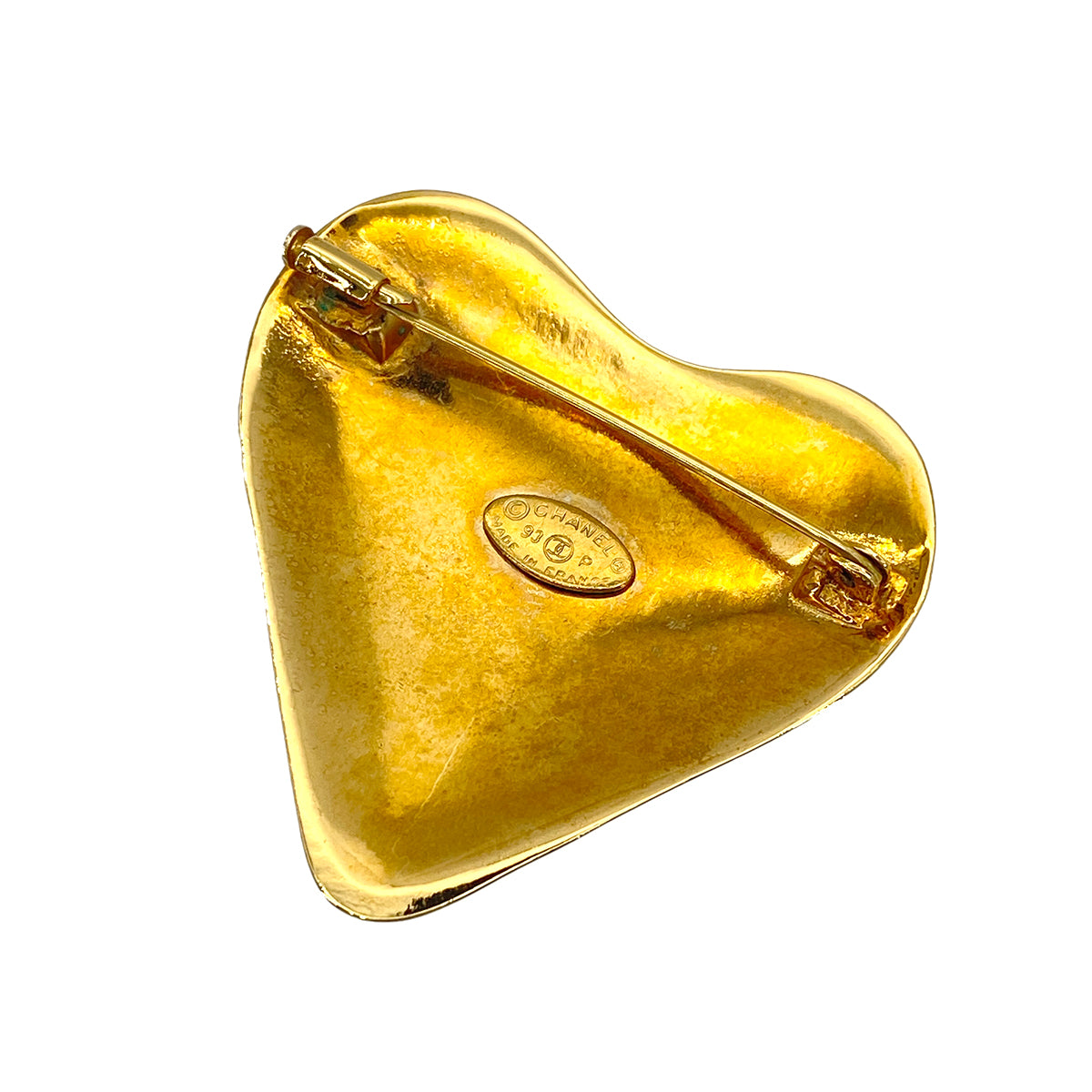 CHANEL VINTAGE COCOMARK HEART BROOCH ACCESSORY 93P 90276338