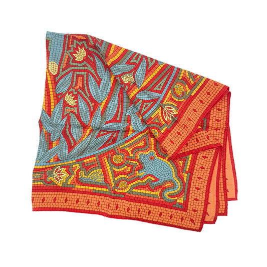 HERMES CARRE 90 CAVE FELEM SCARF SILK MULTICOLOR 90276340