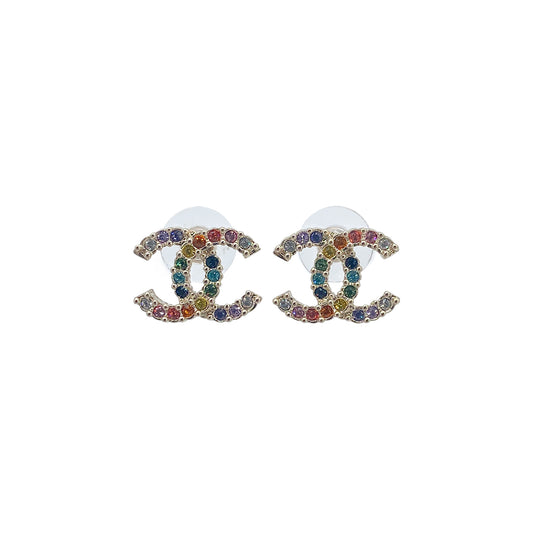 CHANEL EARRINGS COCOMARK COLOR STONE ACCESSORY A21V 90276358