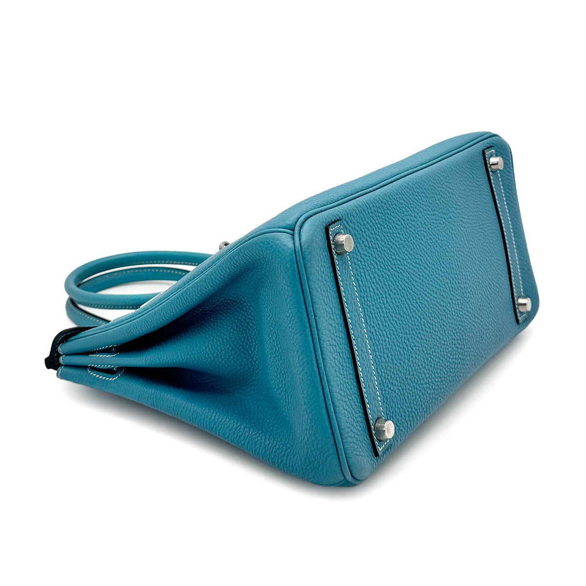 HERMES BIRKIN 30 BLUE JEAN TOGO HAND BAG ▢I SHW 90276370