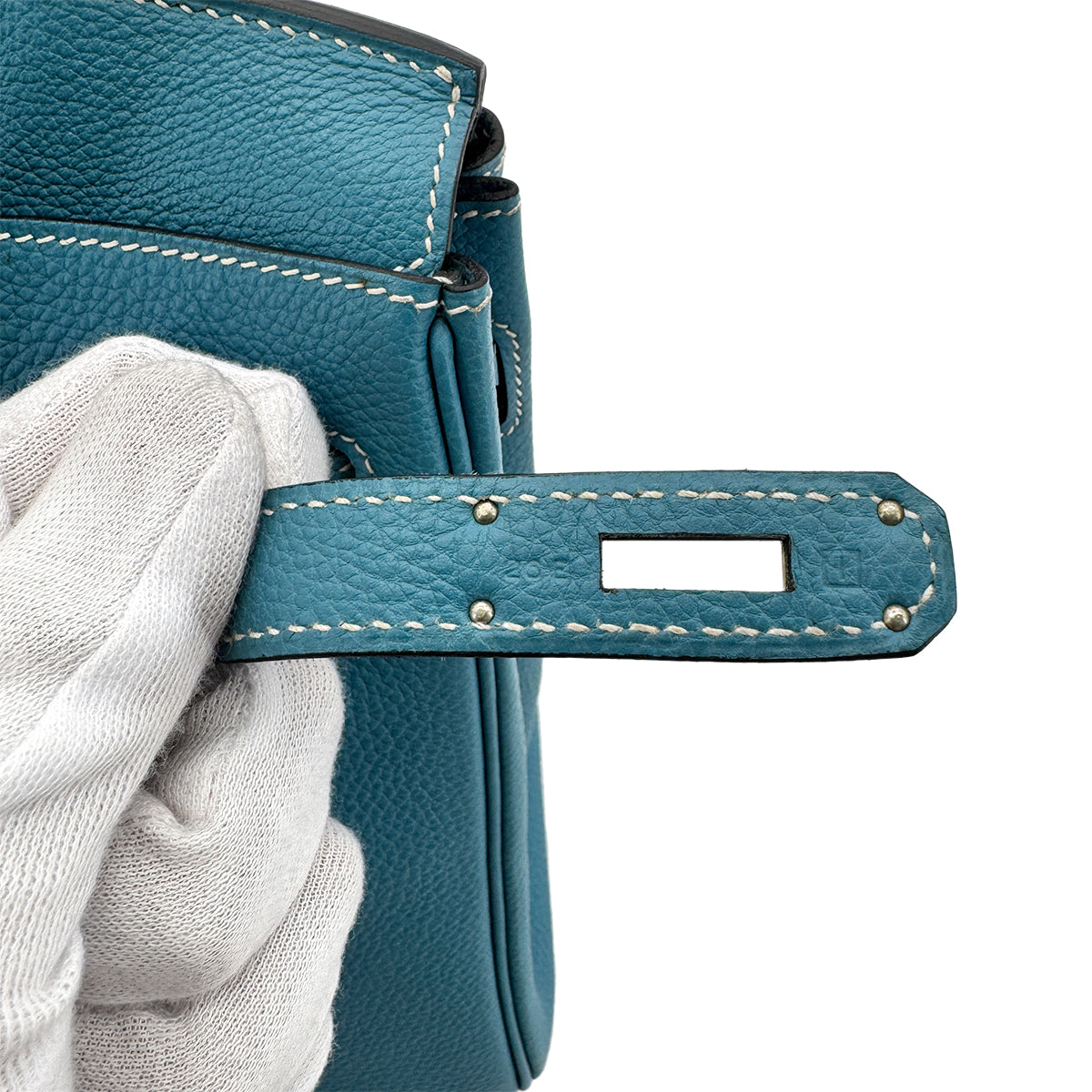 HERMES BIRKIN 30 BLUE JEAN TOGO HAND BAG ▢I SHW 90276370