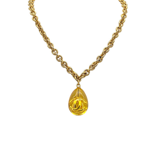 CHANEL VINTAGE NECKLACE COCOMARK TEARD DROP ACCESSORY 90276371