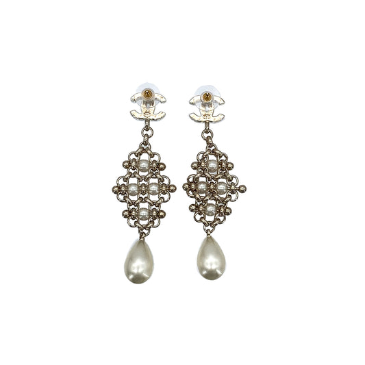 CHANEL EARRINGS COCOMARK PEARL ACCESSORY B20C 90276377