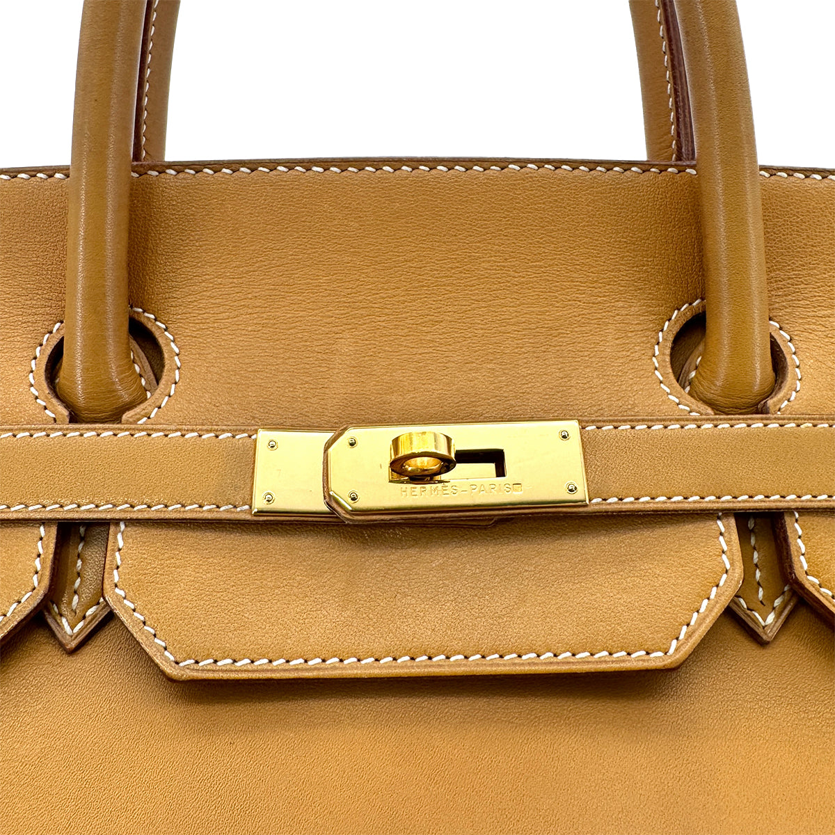 HERMES BIRKIN 40 NATURAL VALENIA HAND BAG 〇W GHW 90276382