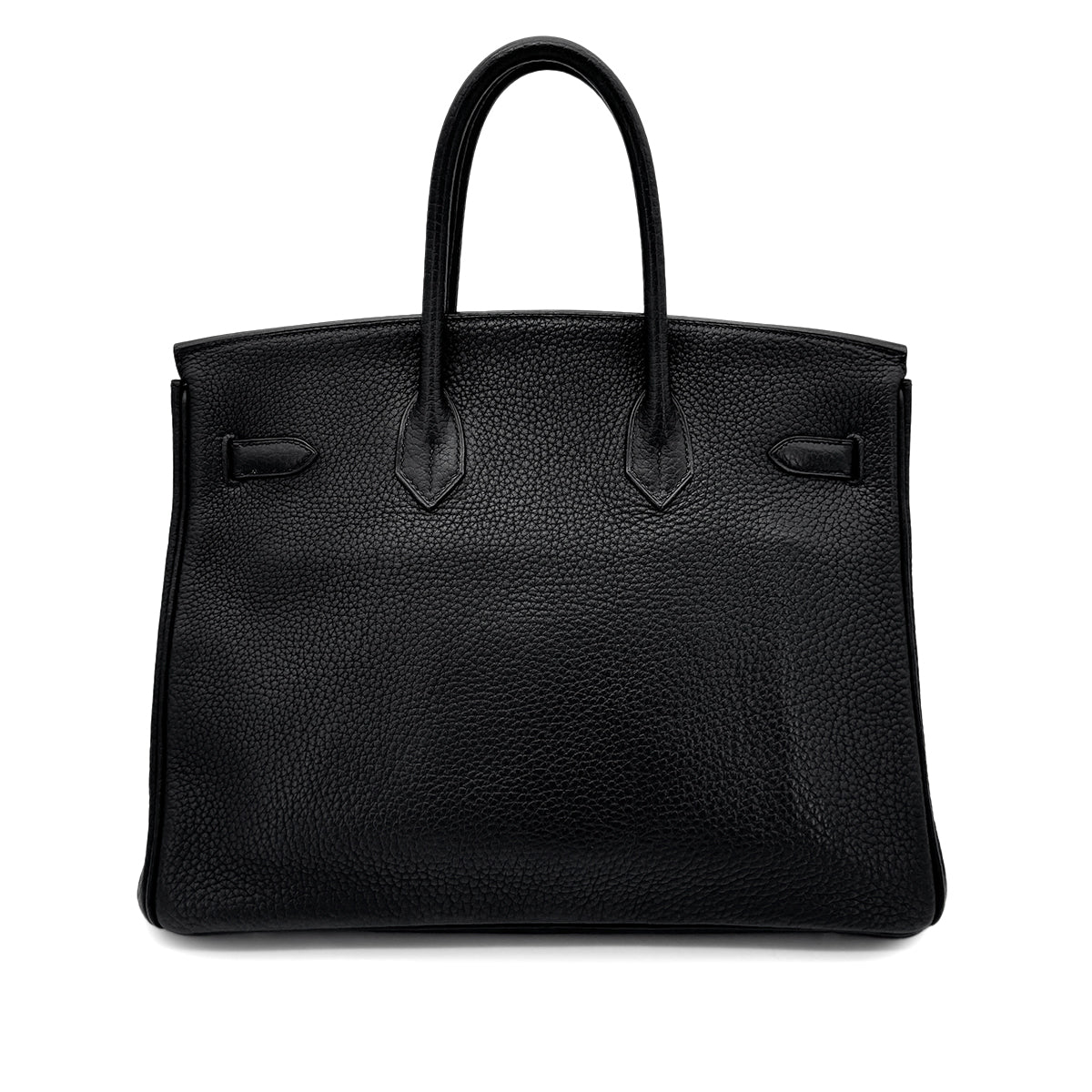HERMES BIRKIN 35 BLACK FJORD HAND BAG □H GHW 90276384