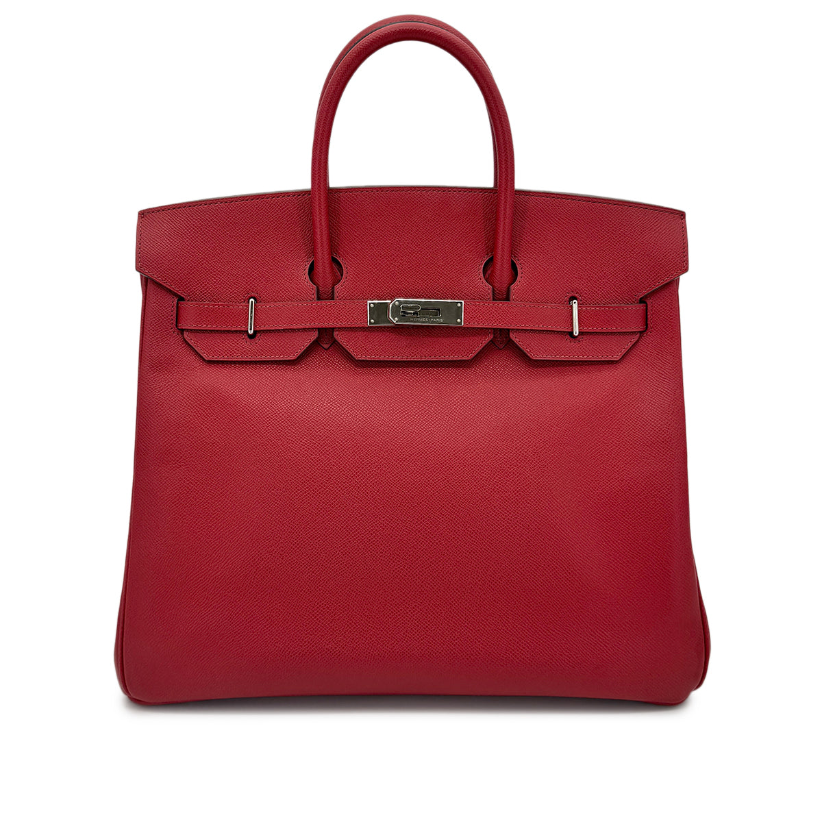 HERMES HAUT A COURROIES 36 ROUGE VIF EPSOM HAND BAG □K SHW 90276386