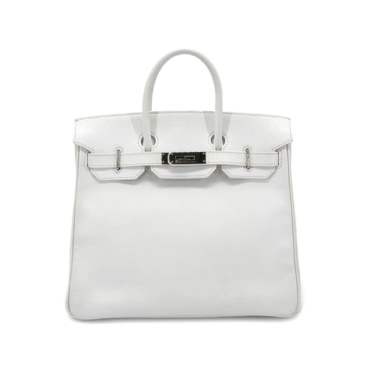 HERMES HAUT A COURROIES 28 WHITE EPSON HAND BAG □K SHW 90276387