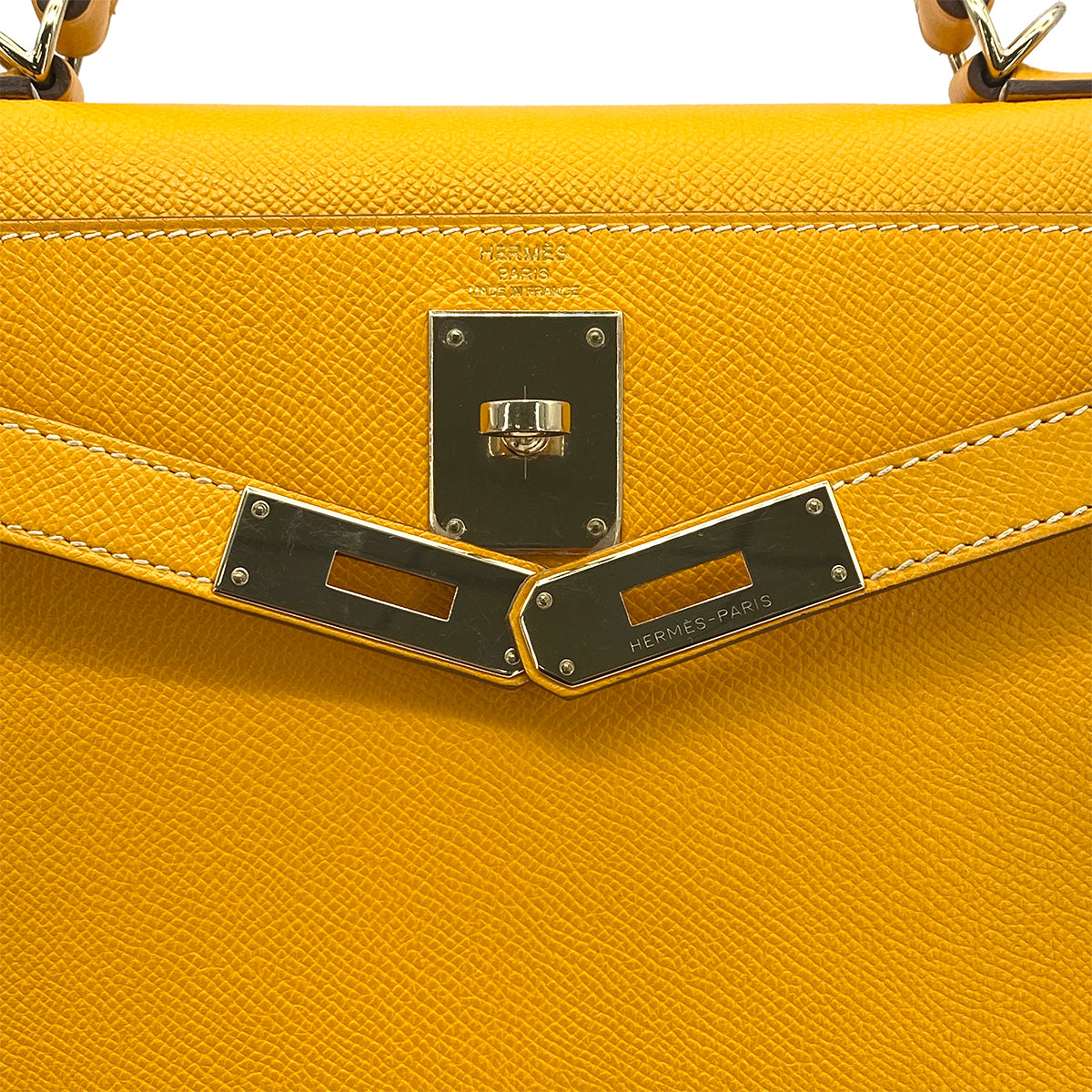 HERMES CANDY KELLY 28 JAUNE D'OR MANGUE EPSOM HAND SHOULDER BAG □P 90276388