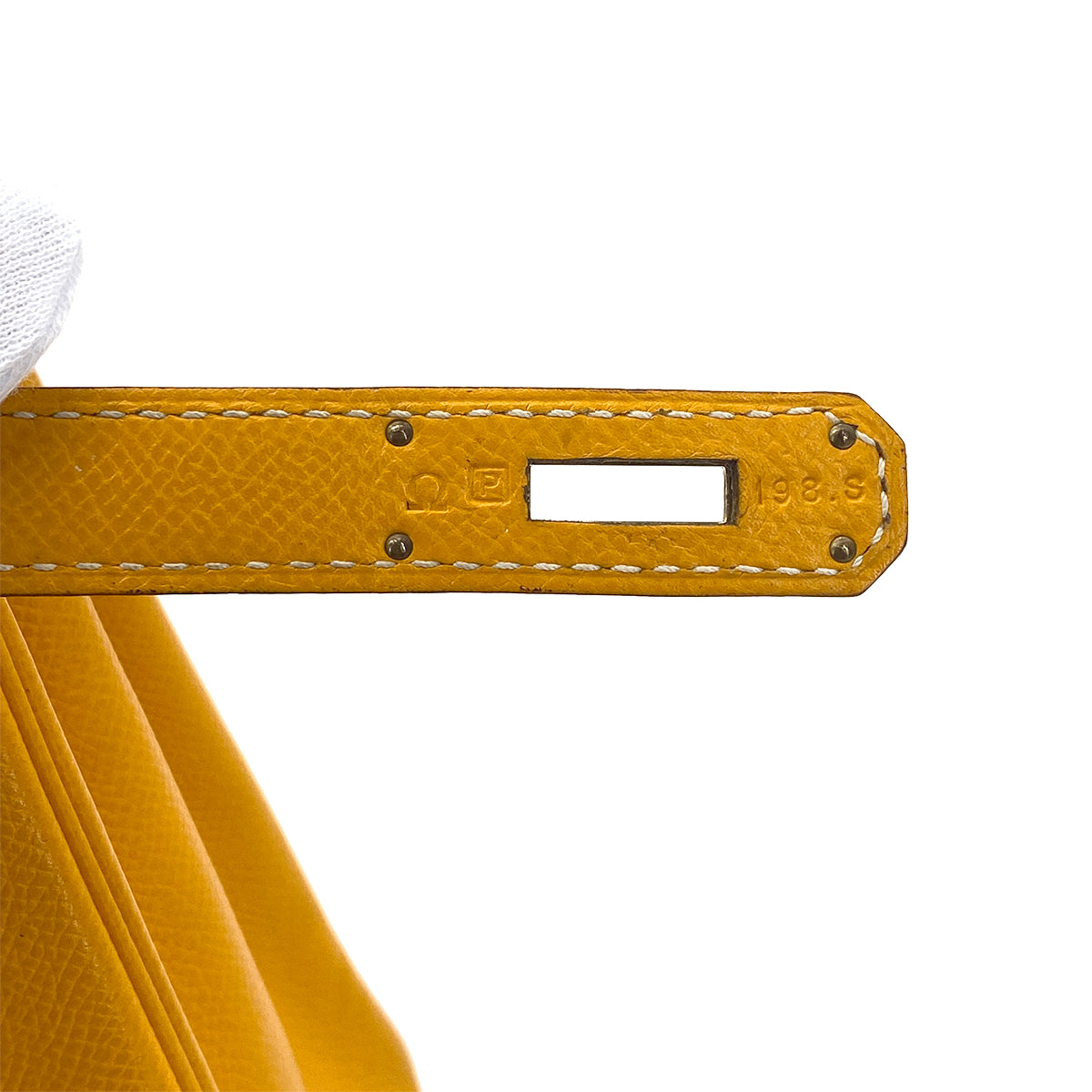 HERMES CANDY KELLY 28 JAUNE D'OR MANGUE EPSOM HAND SHOULDER BAG □P 90276388