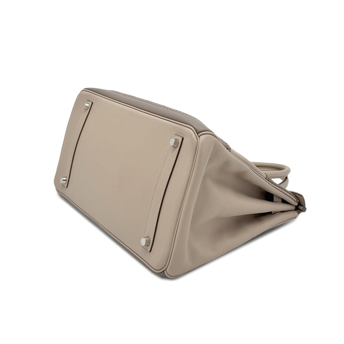 HERMES BIRKIN 35 GHILLIES ARGILE ETOUPE SWIFT HAND BAG □O SHW 90276390