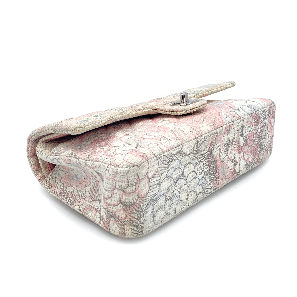 CHANEL MATELASSE CAMELLIA CHAIN SHOULDER BAG MULTICOLOR TWEED 90276393