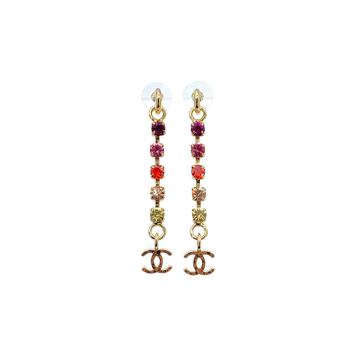 CHANEL EARRINGS COCOMARK GRADIENT COLOR STONE ACCESSORY B24C 90276396