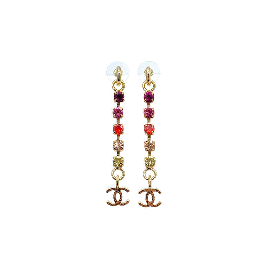 CHANEL EARRINGS COCOMARK GRADIENT COLOR STONE ACCESSORY B24C 90276396
