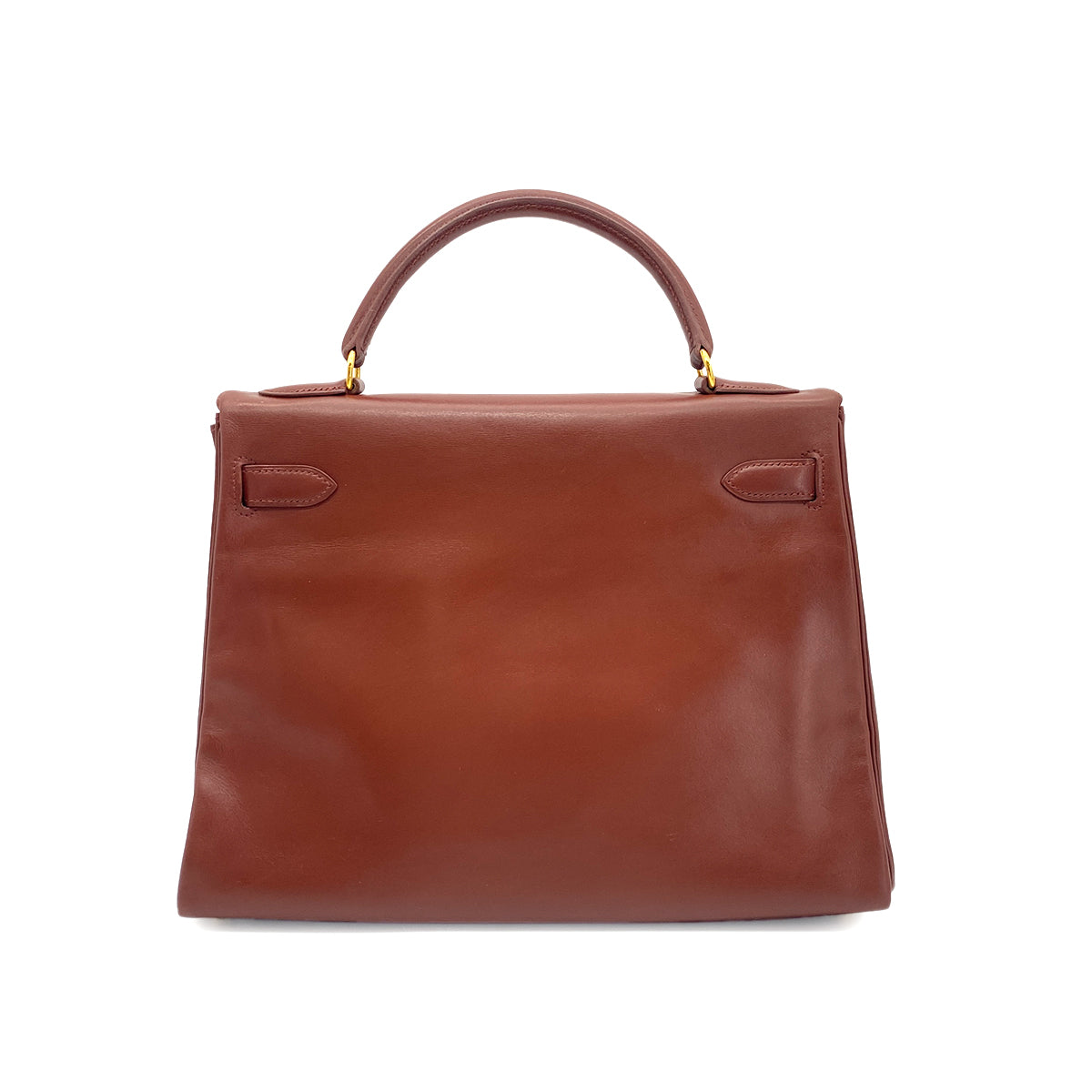 HERMES KELLY 32 RETOURNE BROWN BOXCALF 〇Y GHW 90276397