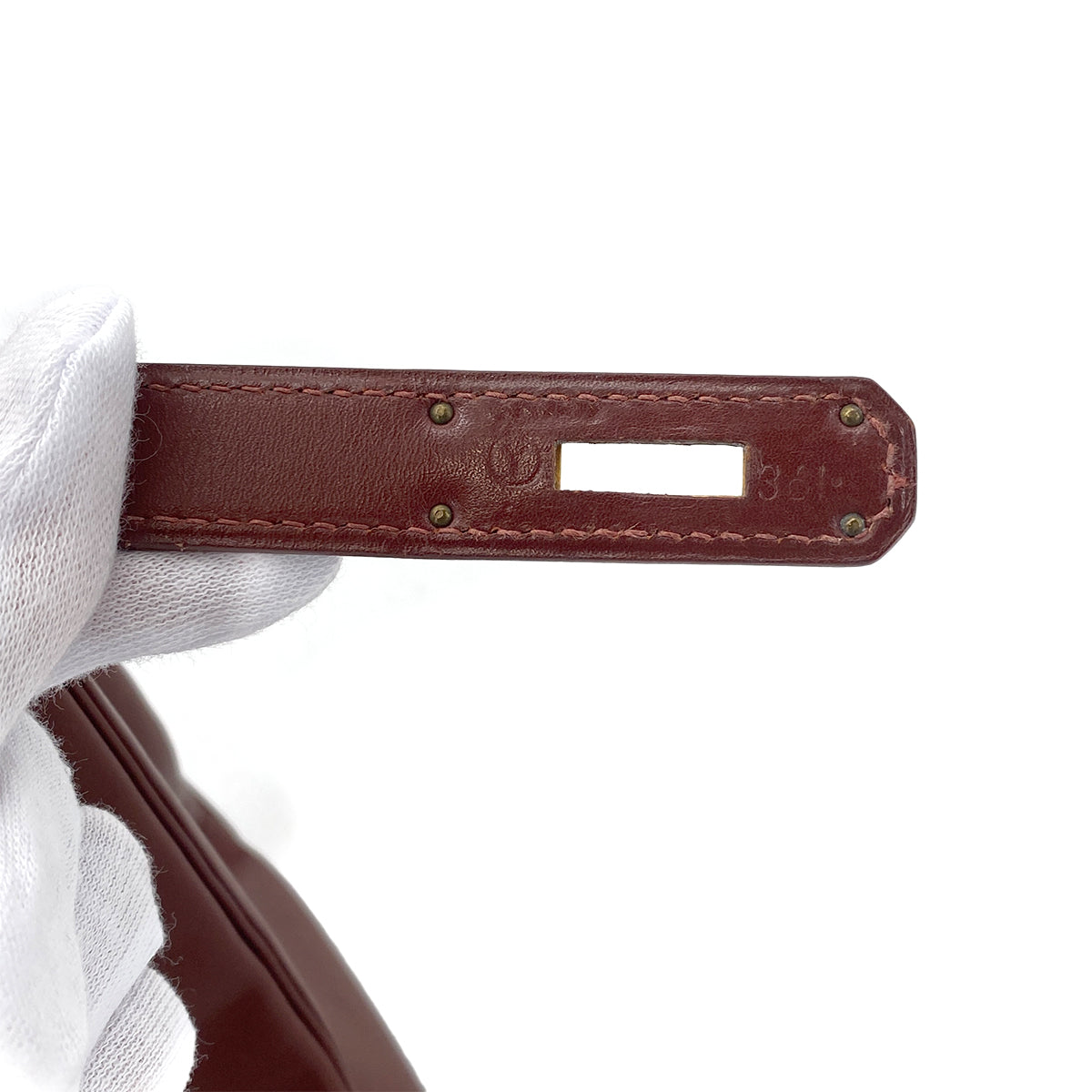 HERMES KELLY 32 RETOURNE BROWN BOXCALF 〇Y GHW 90276397